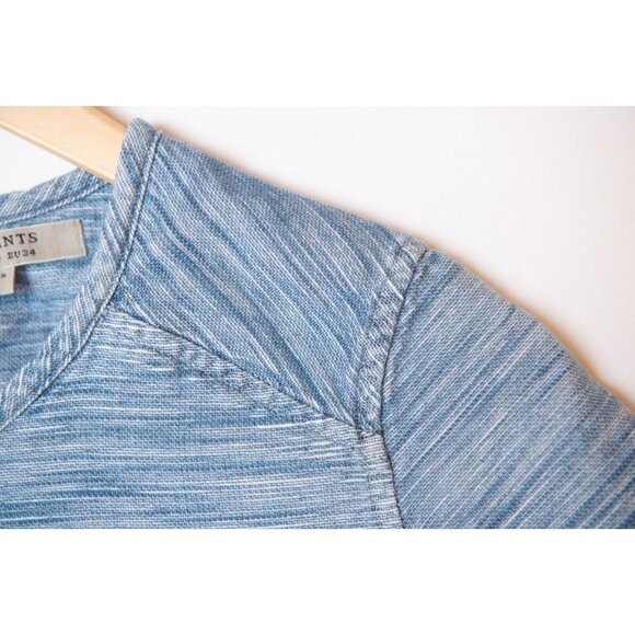 Allsaints Dress Women's Size 2 Short Sleeve Mini Ombre Blue - Picture 4 of 5